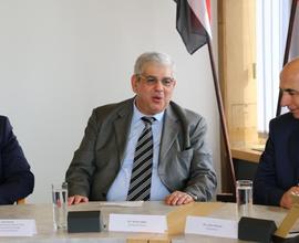 Tiskové konference se zúčastnili důležití hosté, včetně chargé d´affaire Sýrie v ČR Bashara Akbika