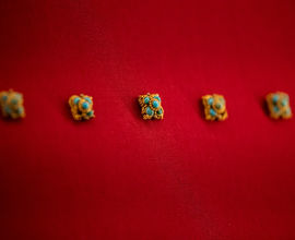 Gold jewellery with turquoise Gold jewellery with turquoise