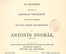 Antonín Dvořák: Saint Ludmila (klavírní výtah, dobový tisk). London: Novello, s. a.